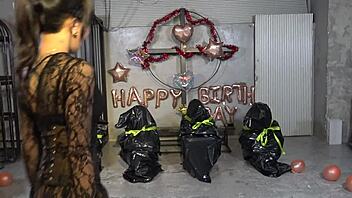 Hey, Mistress Sara, got four masochistic men for you