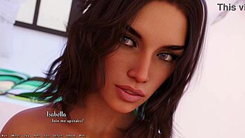 Big-boobed teacher gets naughty in animated porn games