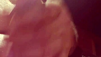 guy gives himself handjob while jacking to her pics and slapping cock