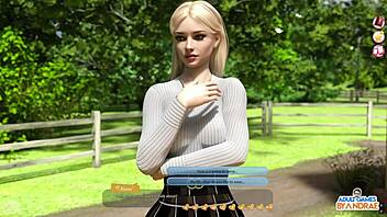 NAOMI GETS HELPED WITH YARDWORK BY CURVY HOTTIES IN GARDEN THREESOME