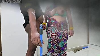 telugu andhra maid gets naughty with landlord in steamy huge-tits play.