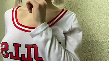 Man, this horny teen teases her classmate until he explodes on her!