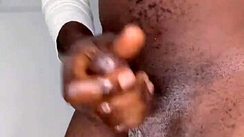 Ninja Man Strokes Monster Cock to Explosive Cum Release