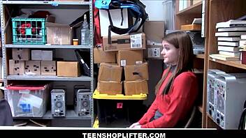 Tiny brunette teen rosalyn sphinx caught shoplifting and fucked by mall cop after discussing options