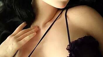 I can't beleive this popular asian wife is showing off her naked body like a real doll.