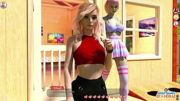 NAOMI GETS HELPED WITH YARDWORK BY CURVY HOTTIES IN GARDEN THREESOME