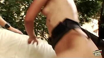 Beautiful Brunette Babe Gets Hardcore Anal In Outdoor Garden!