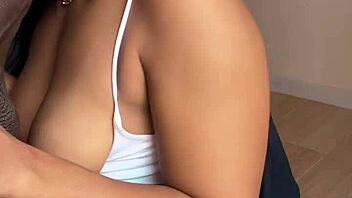 Sloppy Blowjob In Front Of The Camera While On Video Call With Her Husband -Amateur Couple- Nysdel