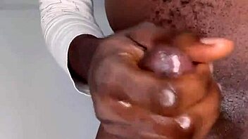 Ninja Man Strokes Monster Cock to Explosive Cum Release