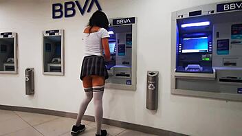 damn, mexican tranny flashes huge cock on cablebus in wild public display!