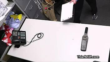 busty milf gets drilled hard on office desk