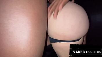 Curvy baddie at the glory hole says, I’m sucking big black cock outside!