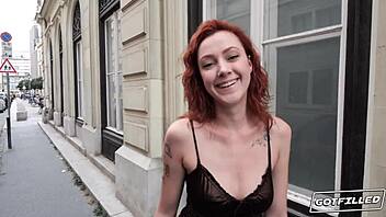 Cherry Candle opens up her hairless pussy for monster cock blowjob and rimjob in missionary.