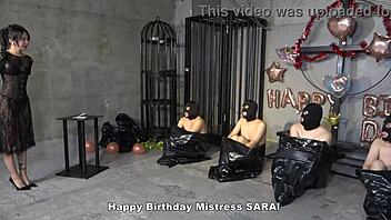 Hey, Mistress Sara, got four masochistic men for you