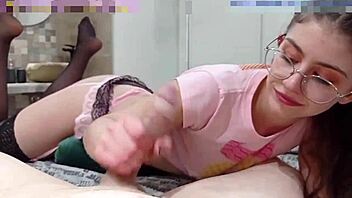 Watch Shanaxnow, That Cute Latina Teen In Glasses, Deepthroat And Swallow Cum During Intense Facial Orgasm!