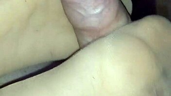 homemade session with footjob using sheer nylons