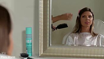 Oops, naughty Gina Gerson gets wild in beauty salon threesome, so steamy!