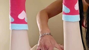 emy angel, what are you doing massaging that petite redhead's body like that?