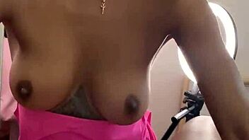 Petite 18+ blonde gives sloppy blowjob to big black cock.