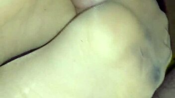 homemade session with footjob using sheer nylons