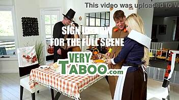 Wet Thanksgiving feast dripping with lust