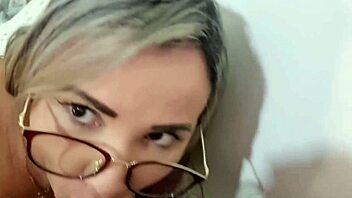 Hot blonde professor gives sexy lessons in my apartment