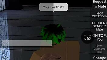 Deme169 boldly bends Spatz McAllister over for intense doggystyle in Roblox