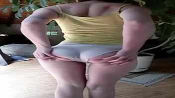 Fit Girl With Round Ass Rips Clothes While Modeling Panties – Can You Resist?