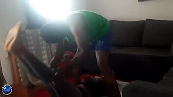 Gym Trainer Meets Ebony Beauty For Sloppy Blowjob Session