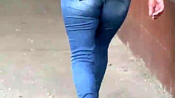 Latina beauty in tight jeans