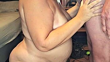 Pregnant Wife Sucks Huge Cock in Wild Session