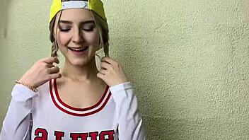 Man, this horny teen teases her classmate until he explodes on her!