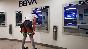 damn, mexican tranny flashes huge cock on cablebus in wild public display!