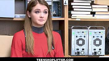 Tiny brunette teen rosalyn sphinx caught shoplifting and fucked by mall cop after discussing options