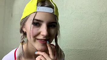 Man, this horny teen teases her classmate until he explodes on her!