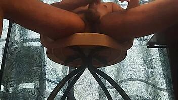 He shows his monster cock to his friend on the video call, milking it hard.