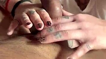 Slut gives sloppy blowjob and swallows cum in mouth early morning