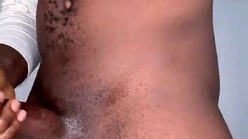 Ninja Man Strokes Monster Cock to Explosive Cum Release