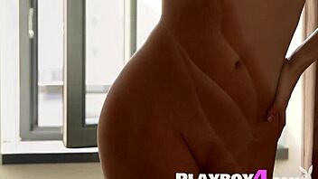 Petite big tits latina babe calypso muse posing in sexy black lingerie for the playboy