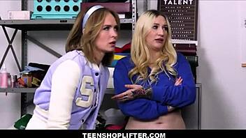 Tiny Stepdaughter Lilly Bell Caught Shoplifting By Jack Vegas