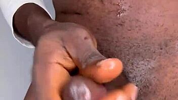 Ninja Man Strokes Monster Cock to Explosive Cum Release