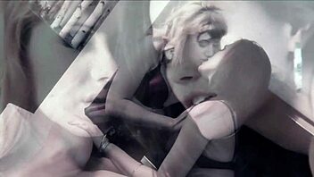 Holly Davis strips Jasmine Black from maid uniform for steamy toy play in wild action.