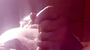 guy gives himself handjob while jacking to her pics and slapping cock