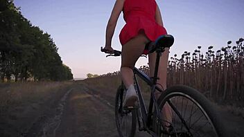 Wanna worship hot ass on a bicycle ride upskirt?