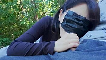 Outdoor hiking turns into hot sex vlog with asian girlfriend and big tits