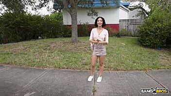 Can Lina Love handle huge cock on Bang Bus?