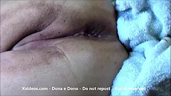 Submissive woman offers her ass for use