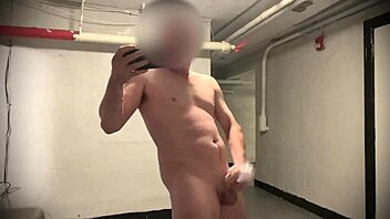 Hey, public stroking and cum, almost got caught by neighbors