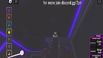 Big tits and big ass get fucked in Roblox condo