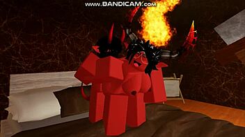Rich demon girl's naughty adventures in Roblox animations